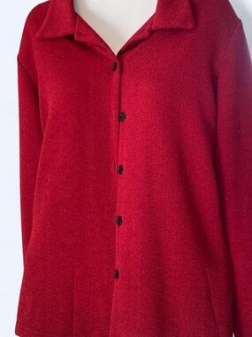 Coldwater Creek red button up sweater blazerSize M